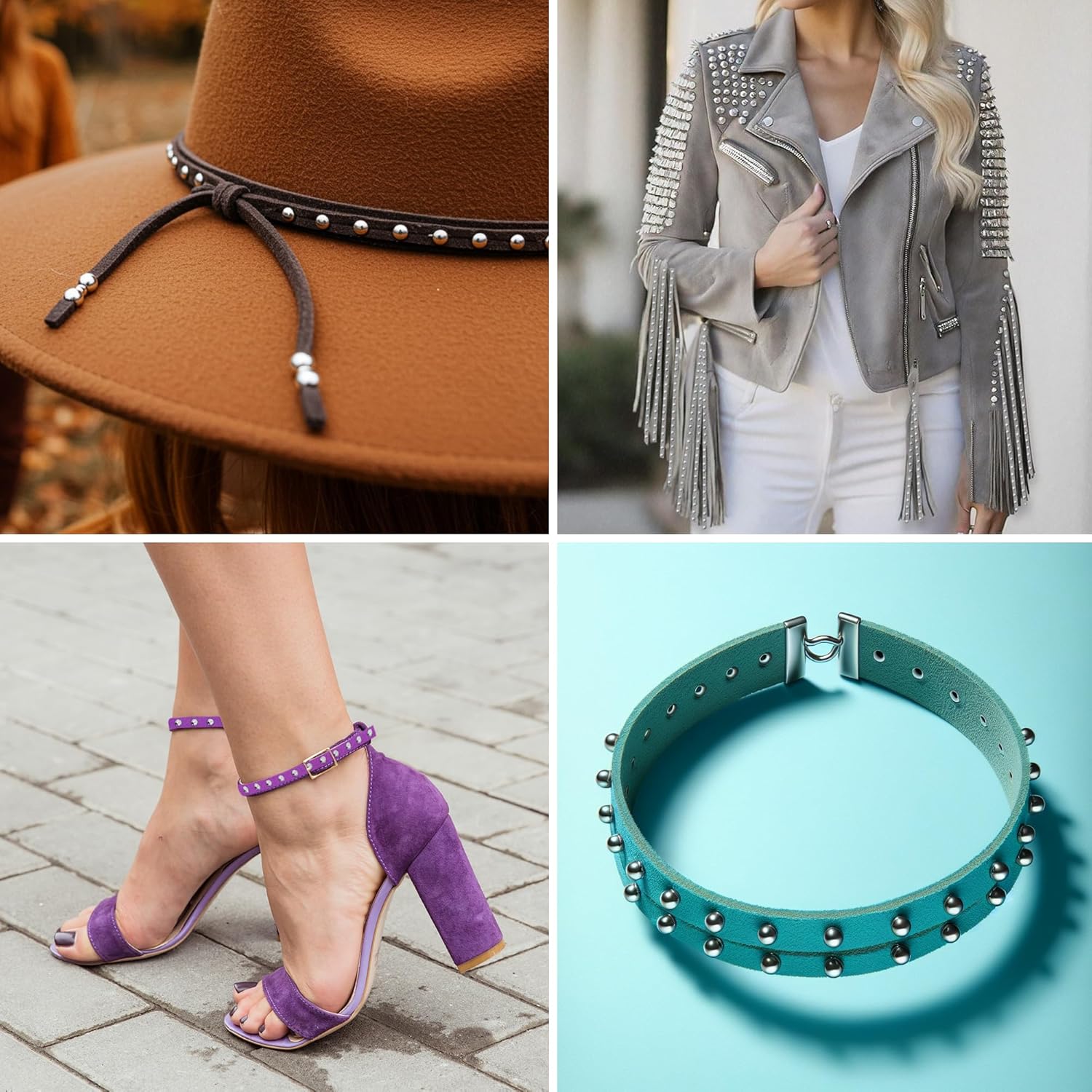 Mandala Crafts 5mm スタッド付きベージュフェイクスエードコードロープ ジュエリー製作用 - 20ヤード フェイクレ