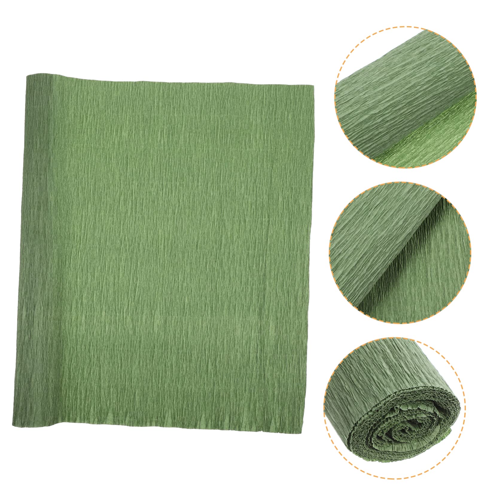 HAWILLOSCH 3 Rolls Florist Crepe Paper Wedding Wrapping Paper for Wall Decor Craft