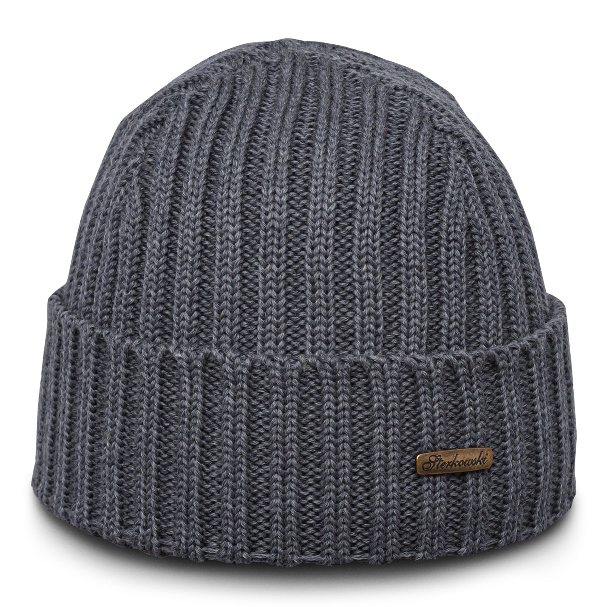 Sterkowski Norfolk Strickmütze | 100% Merinowolle Wintermütze für Herren und Damen | Warme Extra Fine Merino Beanie