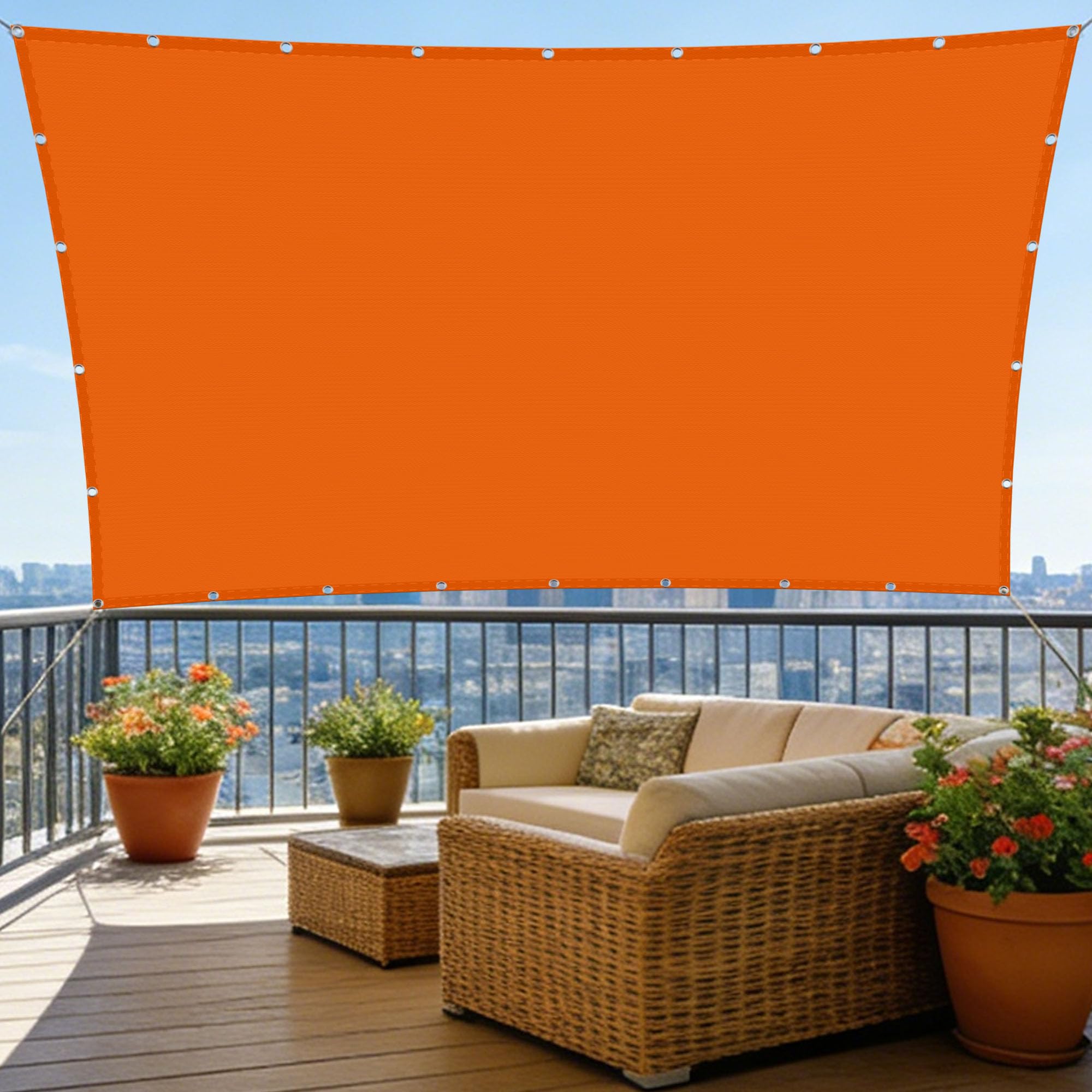 Voile ombrage 140 x 250 cm pour bloquer les UV et abriter le patio