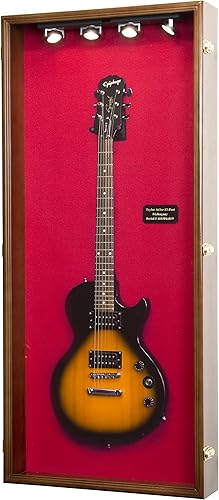 Miniatura 17 de sfDisplay.com,LLC. Guardabarros eléctricos para bajo y guitarra, vitrina, soporte para rack de pared, 98% con bloqueo UV, 50 x 22 pulgadas Acabado