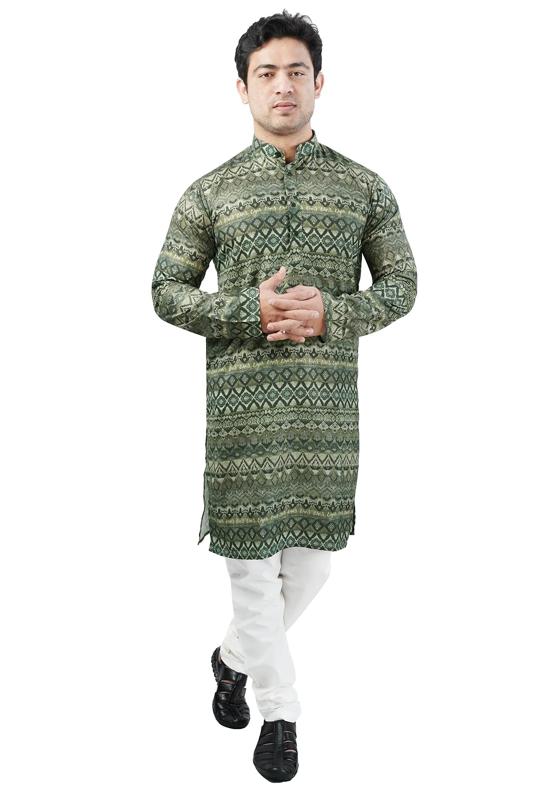 Men's Kurta Pajama Set Indian Party Wear Traditional Dress Ethnic Churidhar for Men Wedding