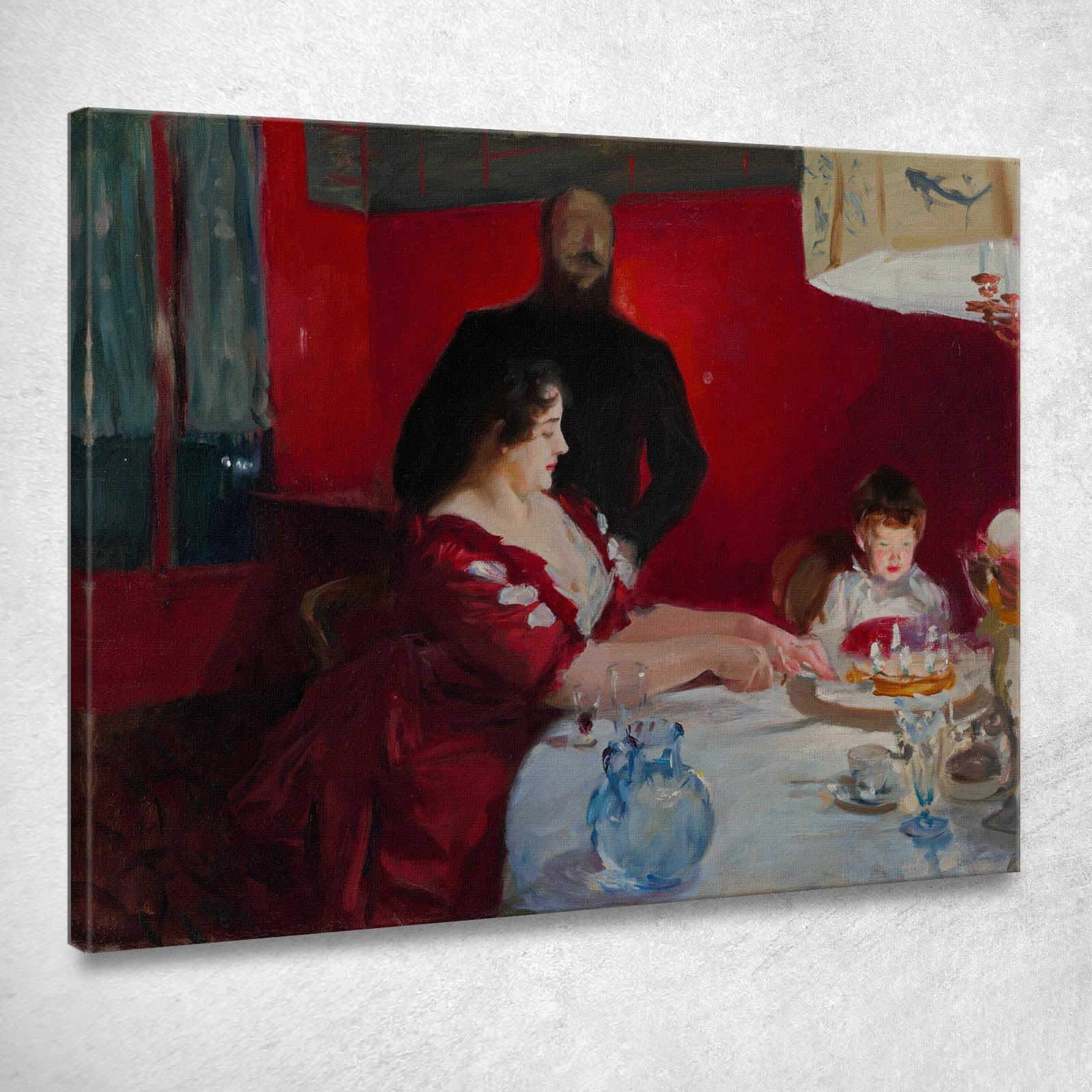 La Festa di Compleanno John Singer Sargent, jss305 Quadro Stampato su Tela, 100x80 cm