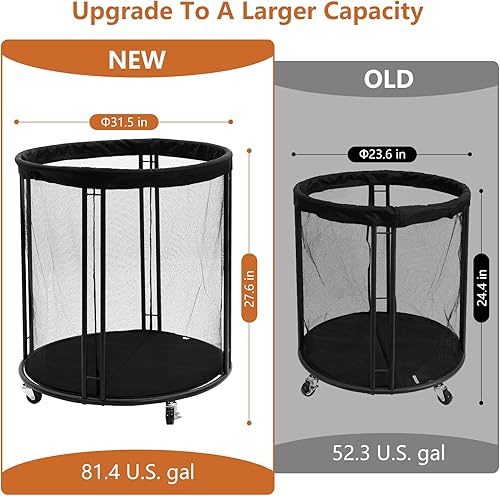 Miniatura 4 de Ball Storage Bin for Garage, Balls Holder for Soccer, Basketball, Ball Cart, Rolling Basketball Rack for Outdoor, Indoor