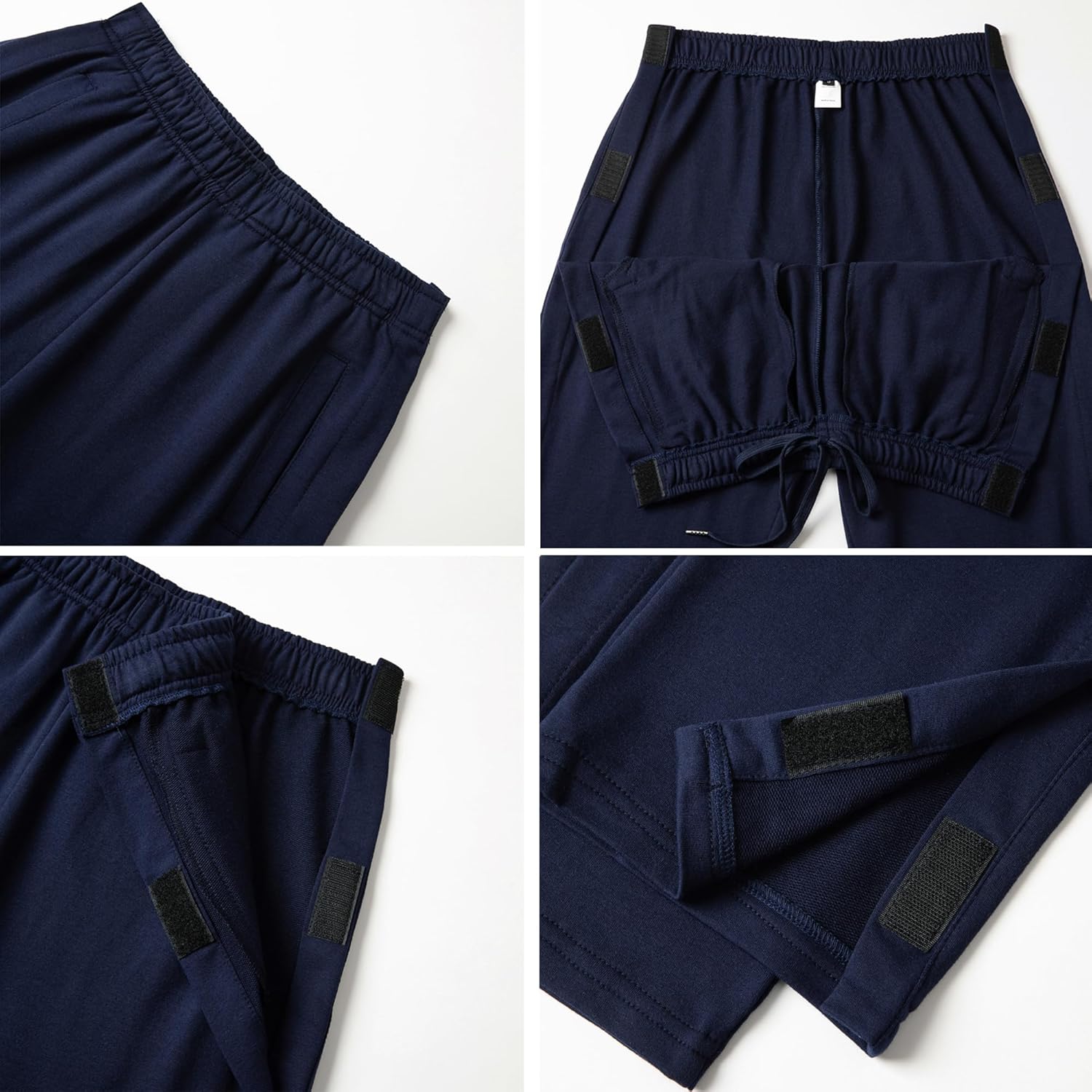 WZIKAI Men's Tear Away Pants Casual Side Snap Open Sweatpants Loose Fit Post Surgery Pants with Pockets - Image 6