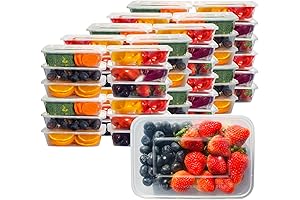 50-Pack 32oz Disposable Food Containers with Lids for Salads, Desserts, Sandwiches, Noodles, and More