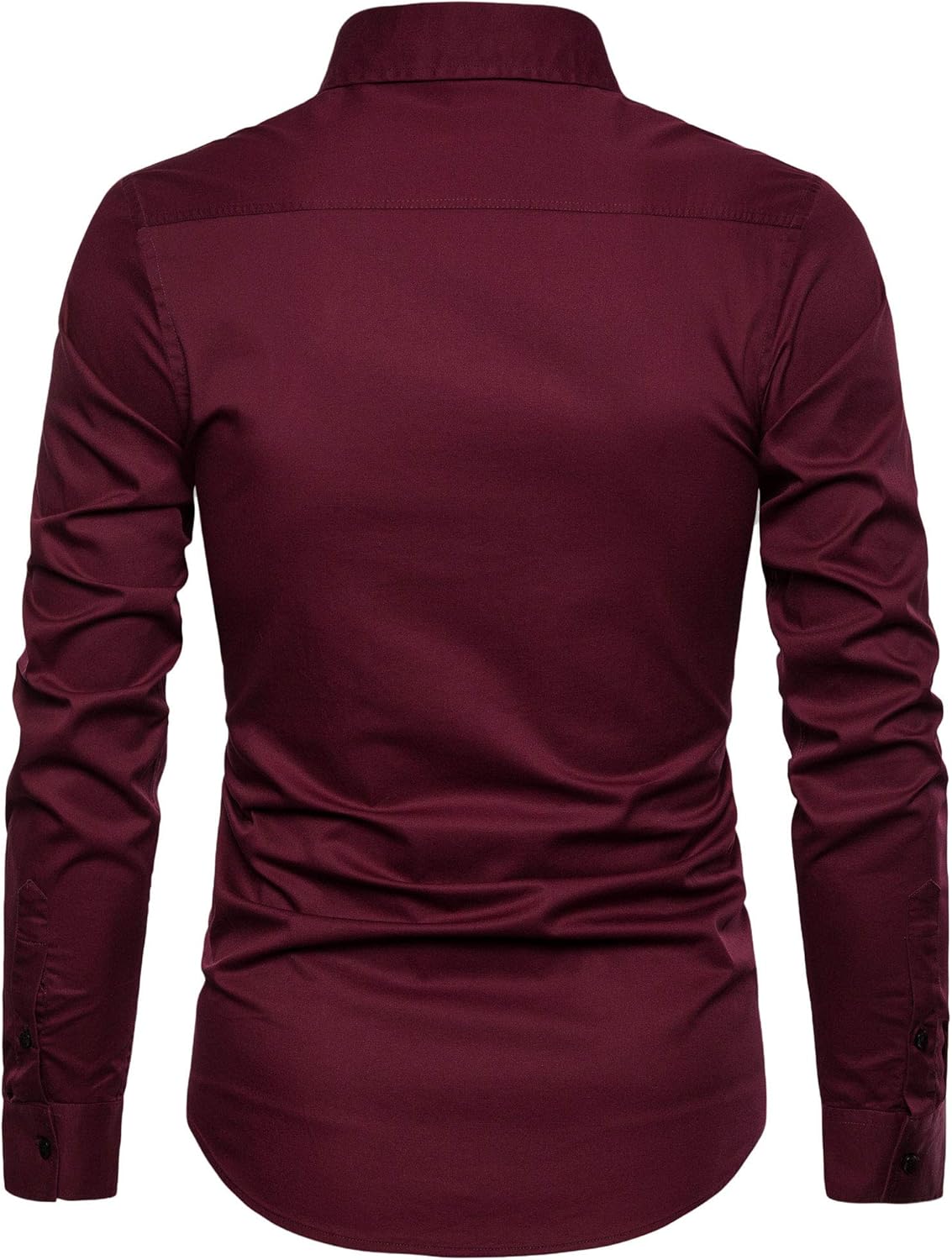 Men’s Long Sleeve Casual Button Down Dress Shirts with Chest Pocket - Image 3