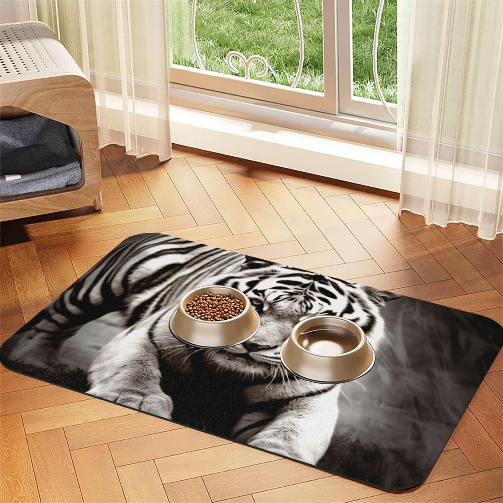 Tapis de nourriture pour chien lavable au lave-vaisselle pour une cuisine propre
