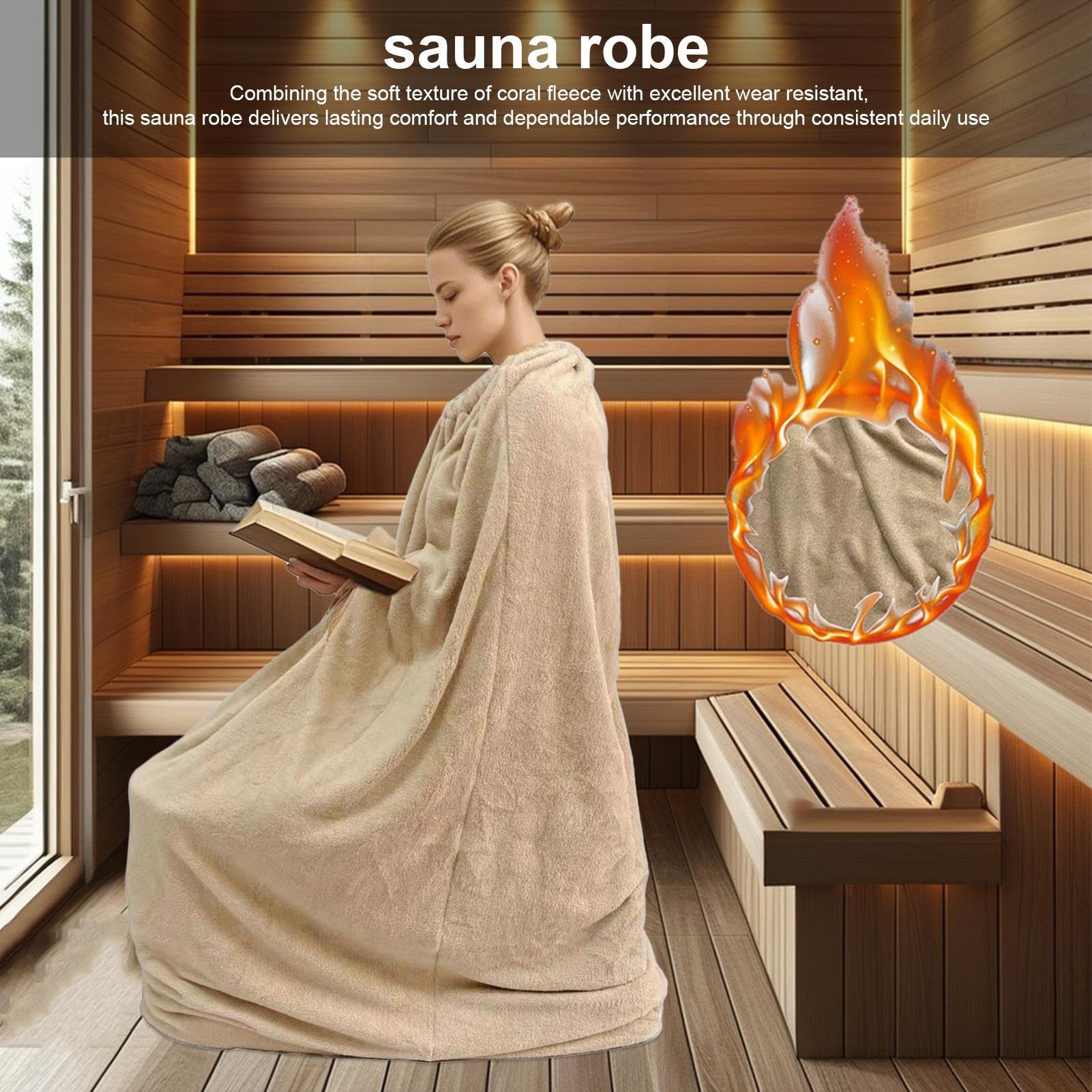 Vestido de Spa - Cobertura de Vapor Completa para el Cuerpo | Suave Unisex para Hombres Mujeres Spa Viaje Casa Salón