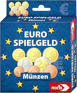 Noris 606521012 - Spielgeld Münzen - geeignet als Spielset für Spielkassen, Kaufladen, rechnen lernen, uvm., ab 3 Jahren