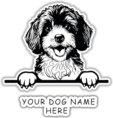 Miniatura 50 de Personaliza la calcomanía de mascota con el nombre de tu perro Calcomanías de mascotas dibujadas personalizadas para tu automóvil, camión, SUV