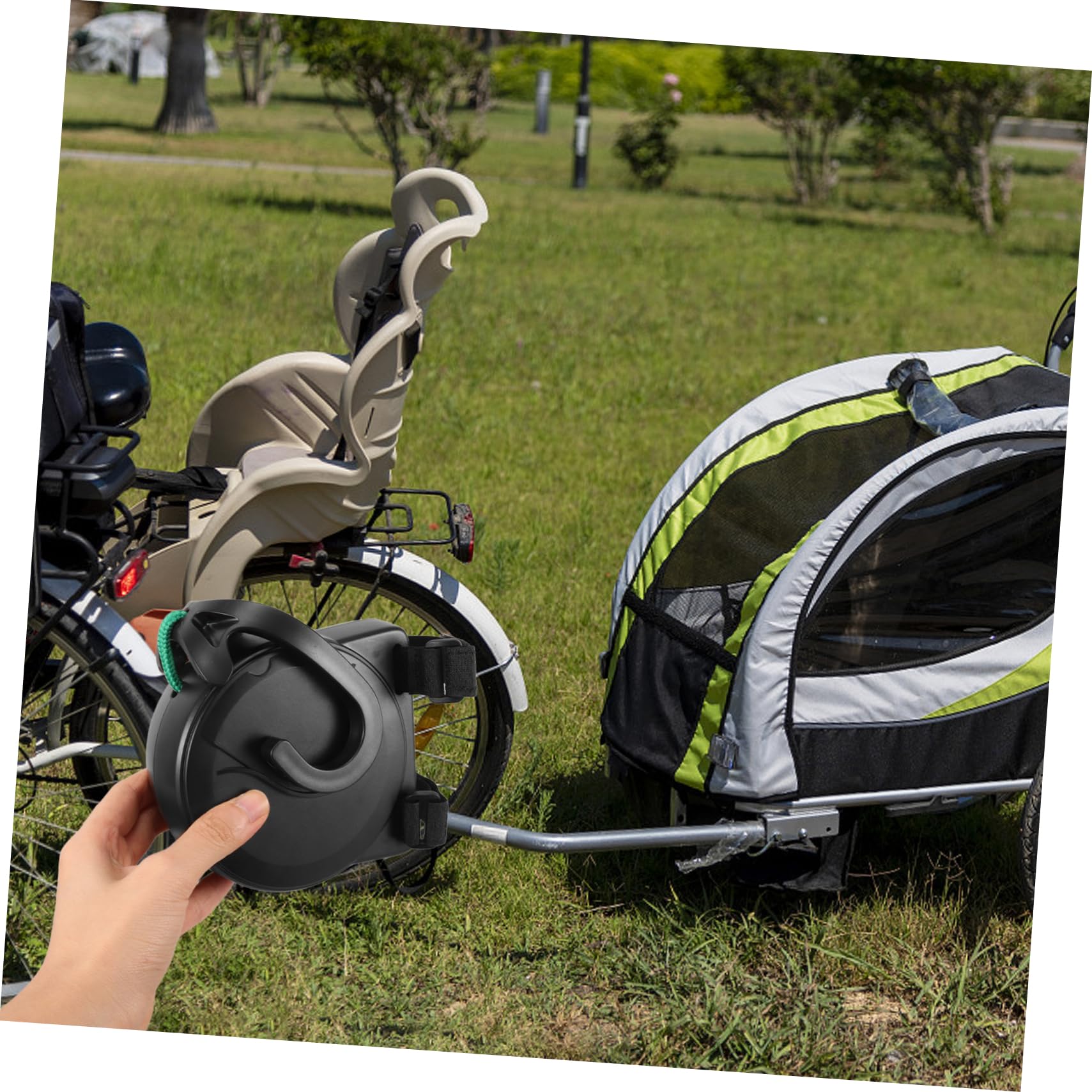 TOYANDONA Cuerda de Remolque para Bicicletas Infantiles Negra Abs