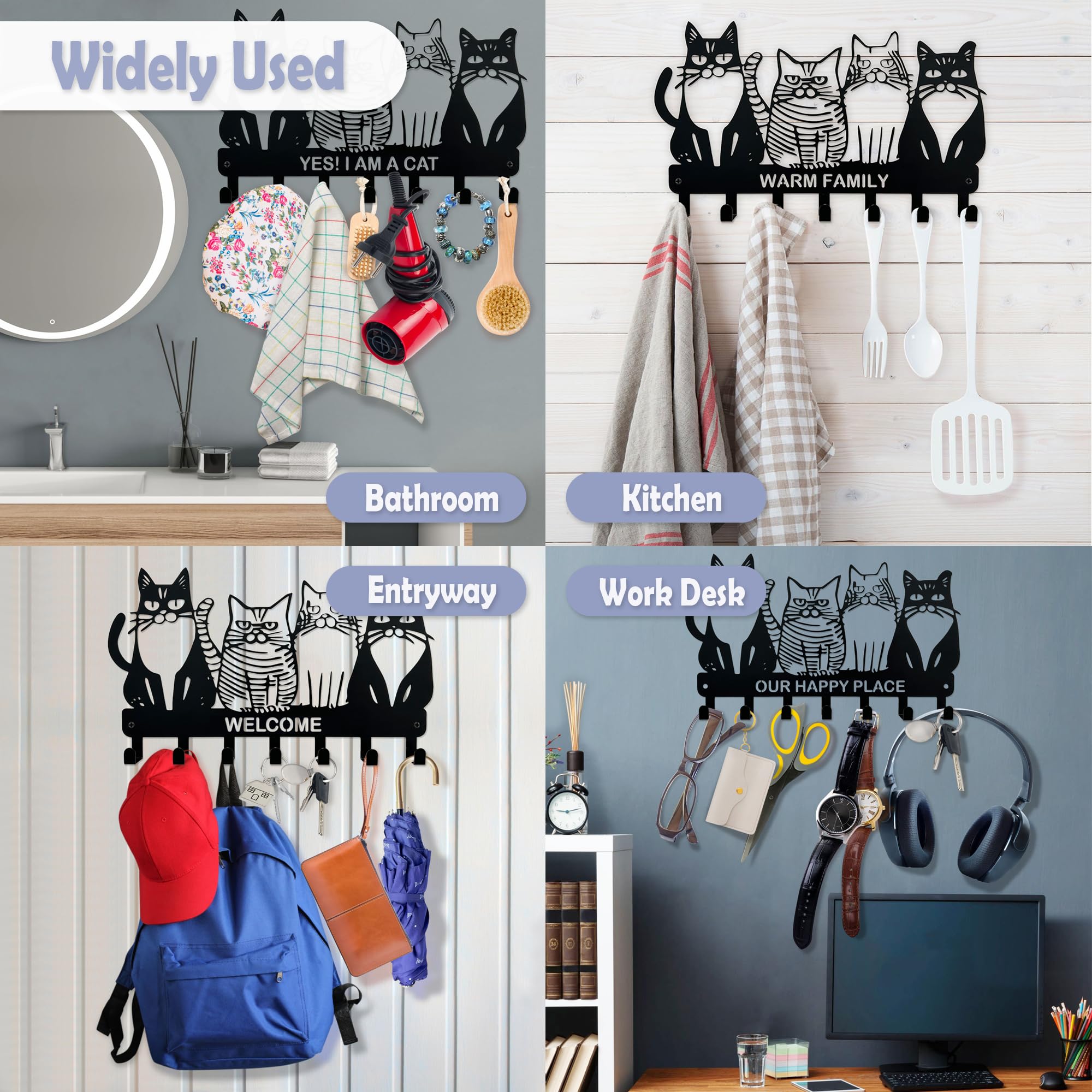 Cat Key Holder - Stylish Wall Hooks -4