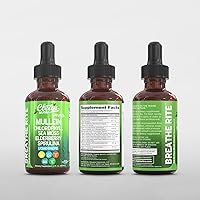 Vista 9 de Clean Nutra Gotas de Gordolobo para Pulmones Clorofila Orgánica Líquida Musgo Marino Irlandés, Espirulina, Regaliz, Cereza Ácida, Lobelia, Agripalma