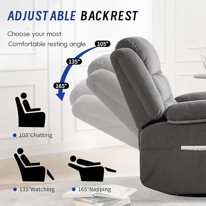 Sillón Reclinable Giratorio con Masaje y Calefacción miniatura 4