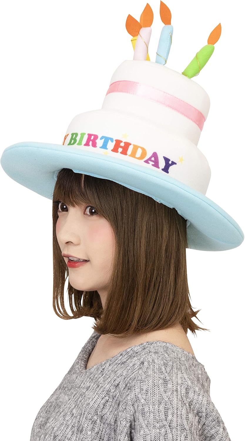 Amazon Party City かぶりもん バラエティグッズ バースデーケーキハット ユニセックス 白 おもちゃ おもちゃ