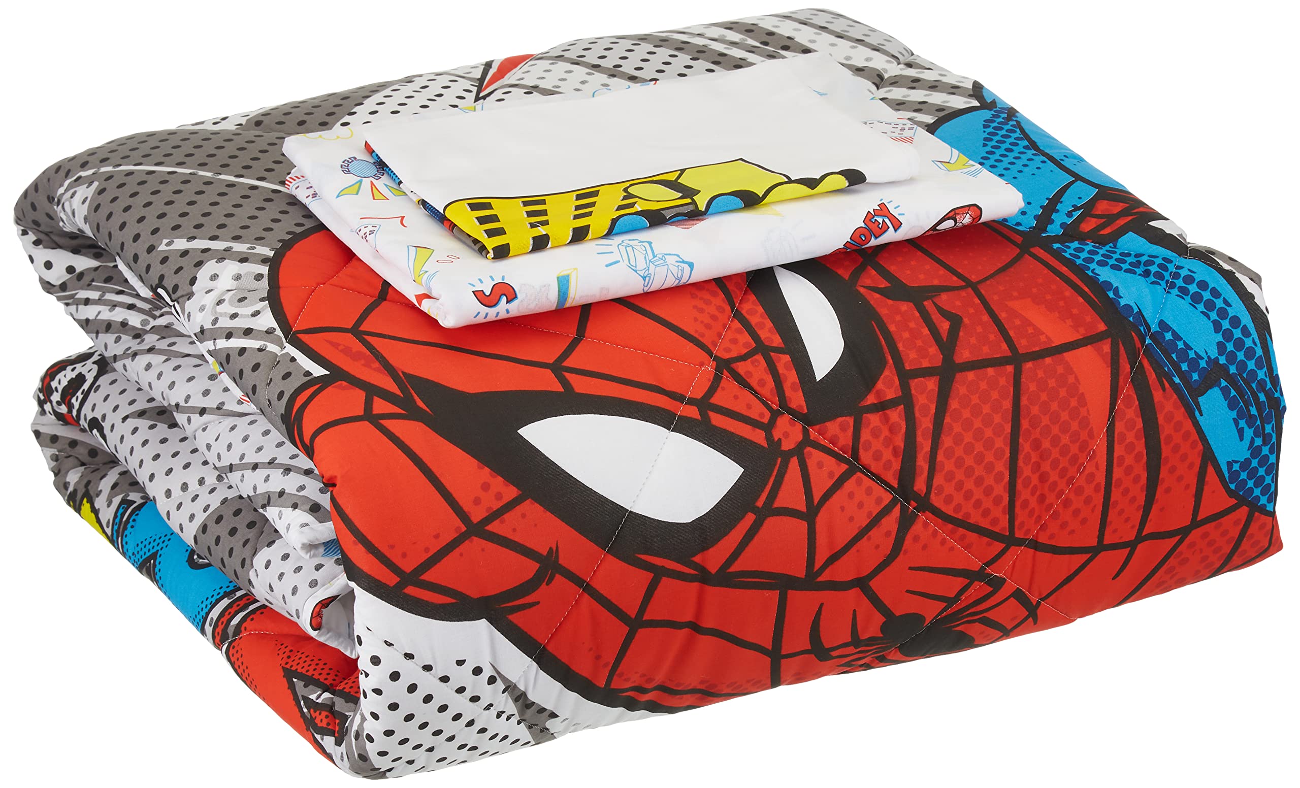 TAÇ Spiderman Wall Crawler Desenli Pamuk Yorgan, Çok Renkli, Tek Kişilik