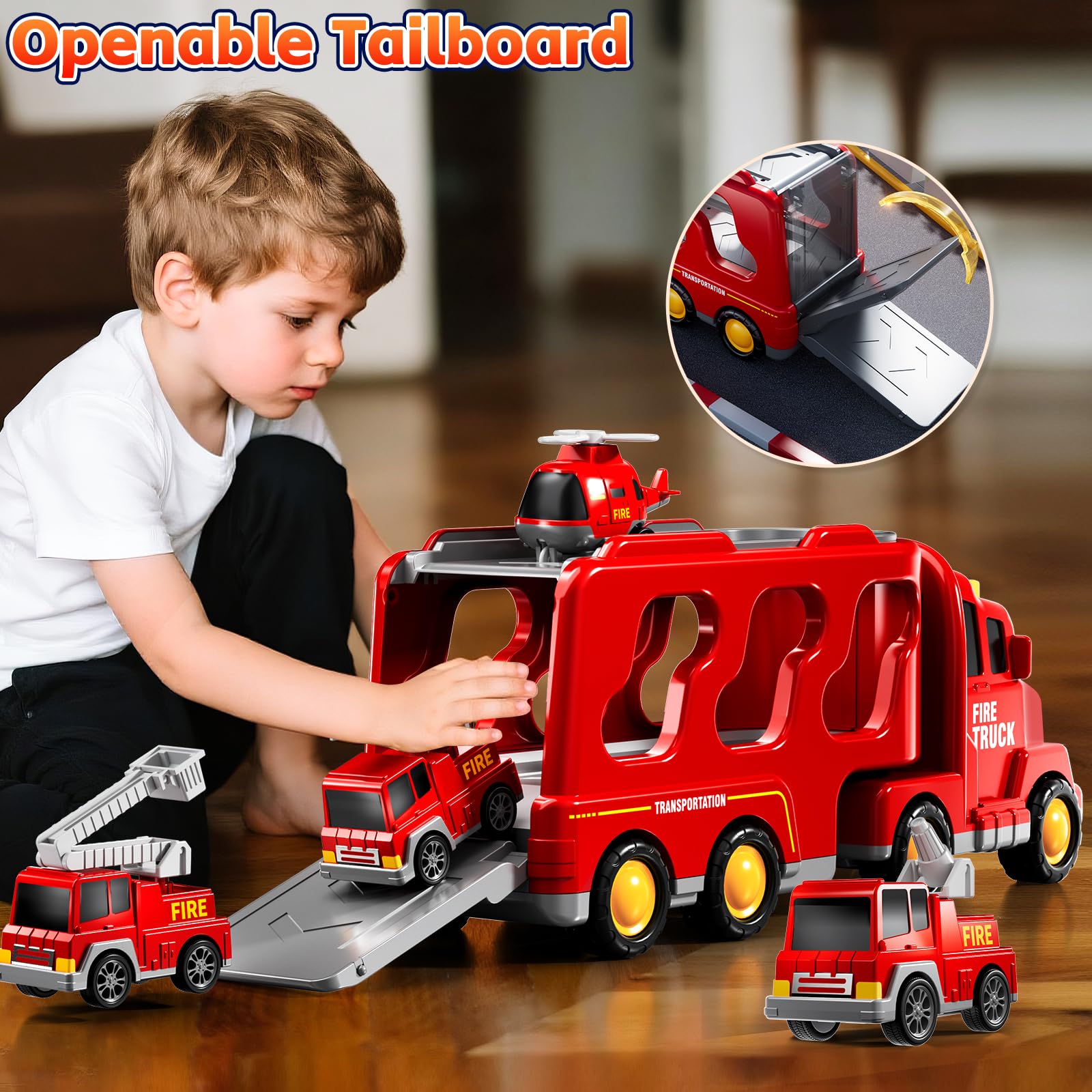 JUKUDAHU Truck Toys for 3 4 5 6 Years Old Boys, Toddler Car Toys for Toddler Boys Ages 3-5 - Image 4