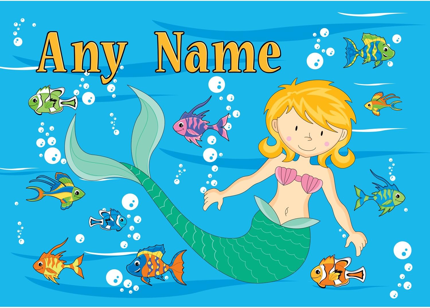 Little Giant Kids Personalised Mermaid A3 PVC Placemat