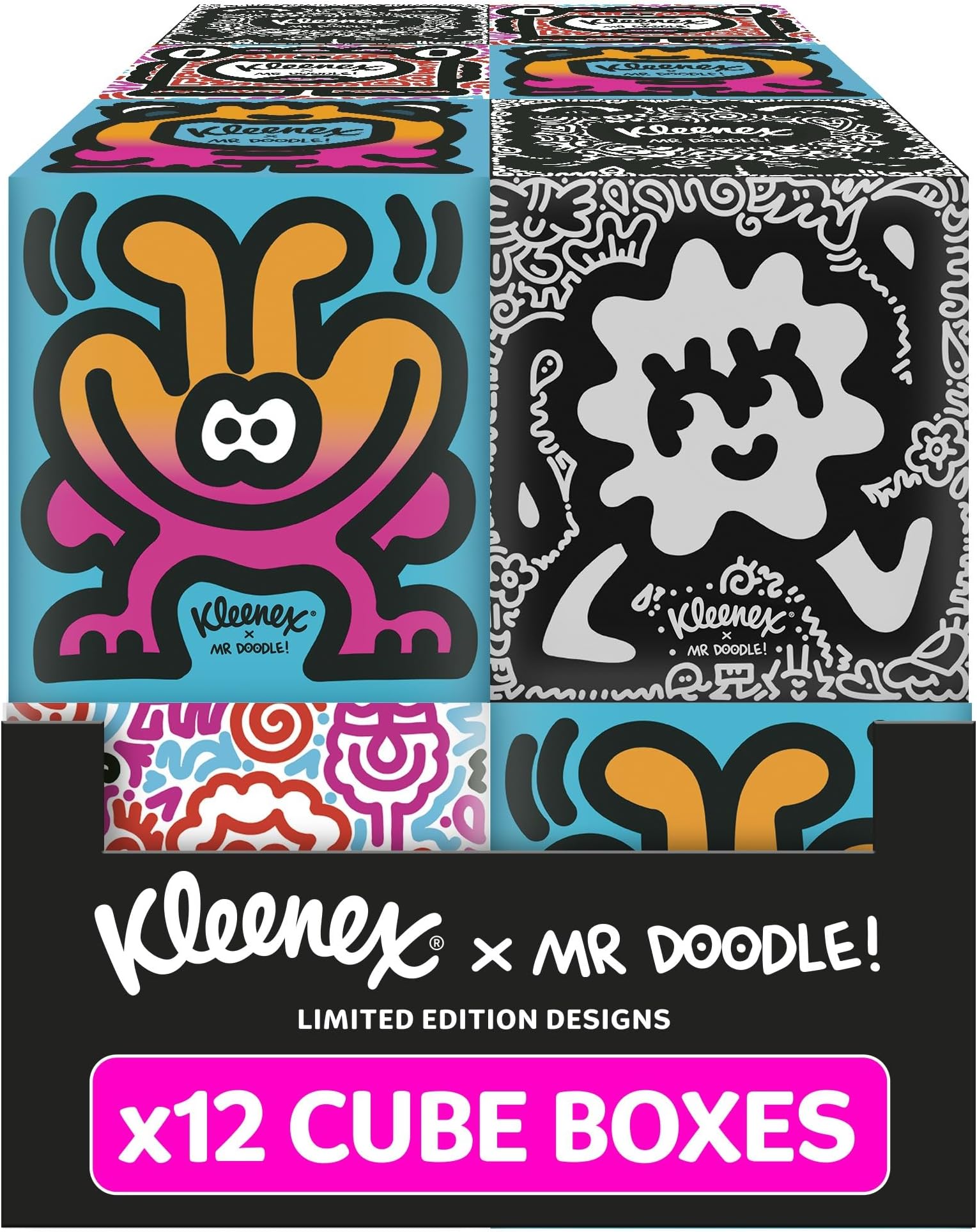 Kleenex® Editions - 12 Cube tissue boxes - Limited Edition Design Cubes