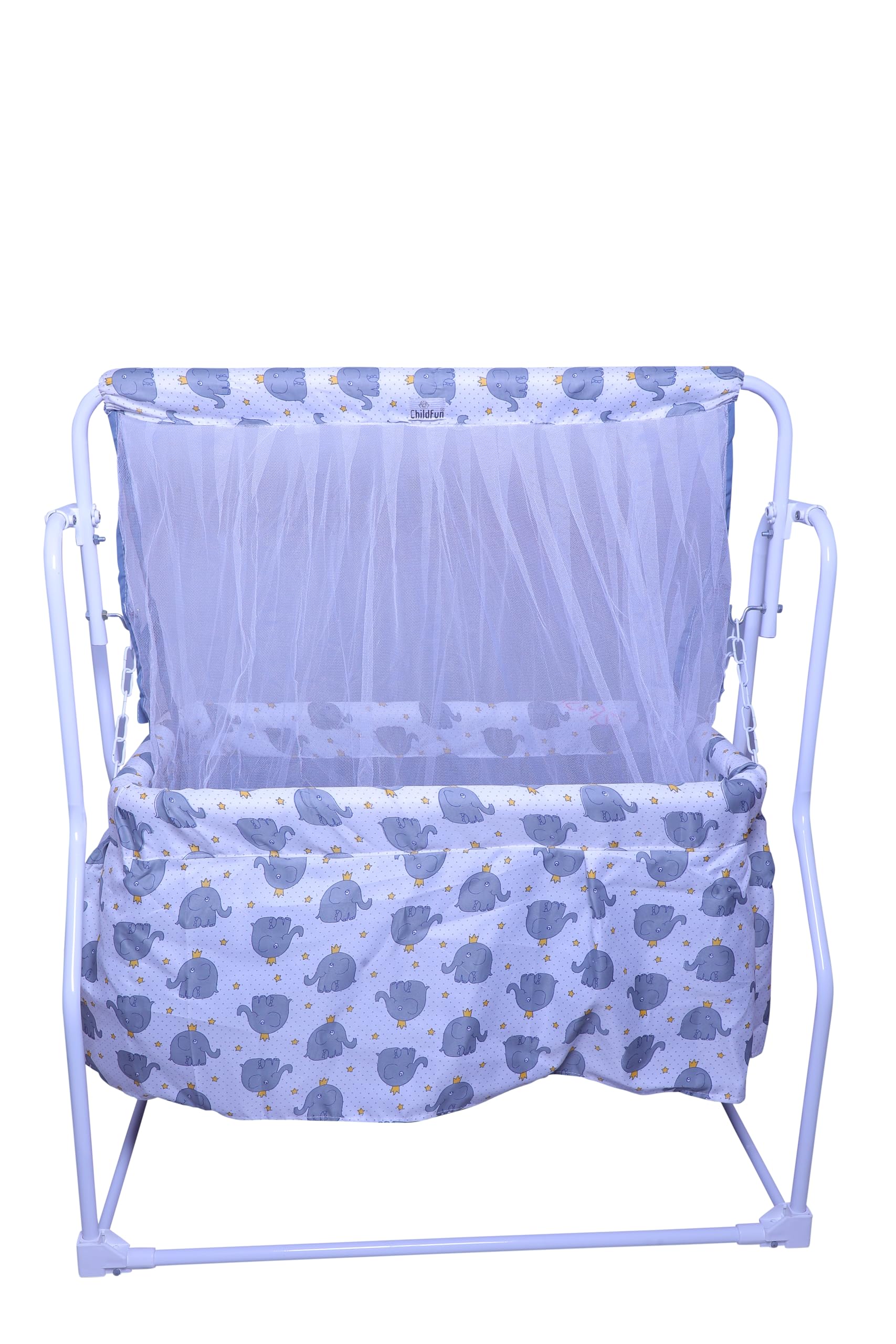 TOYZOID New Born Cozy Smart Crib,Cradle with Swing, Jhula with Mosquito Net,Baby Palna,Sturdy and Safe for 0-8 Months - Alloy Steel, Grey. - Image 4 thumbnail
