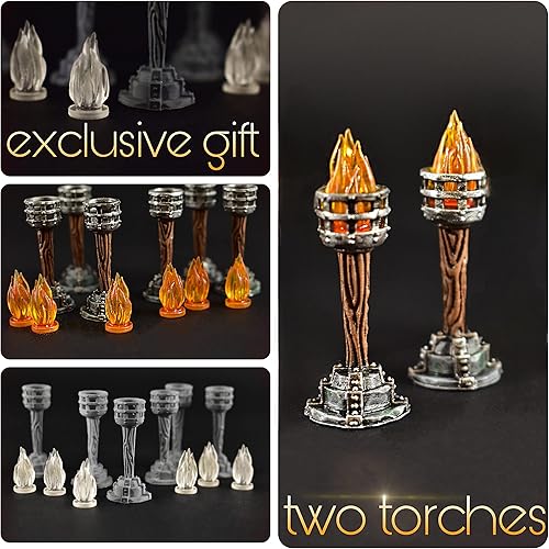 Miniatura 8 de Fantasy Battles - Miniaturas DND de 2 pulgadas a granel con 14 figuras de acción para juegos, se utilizan como miniaturas de mesa, hombres lobo,