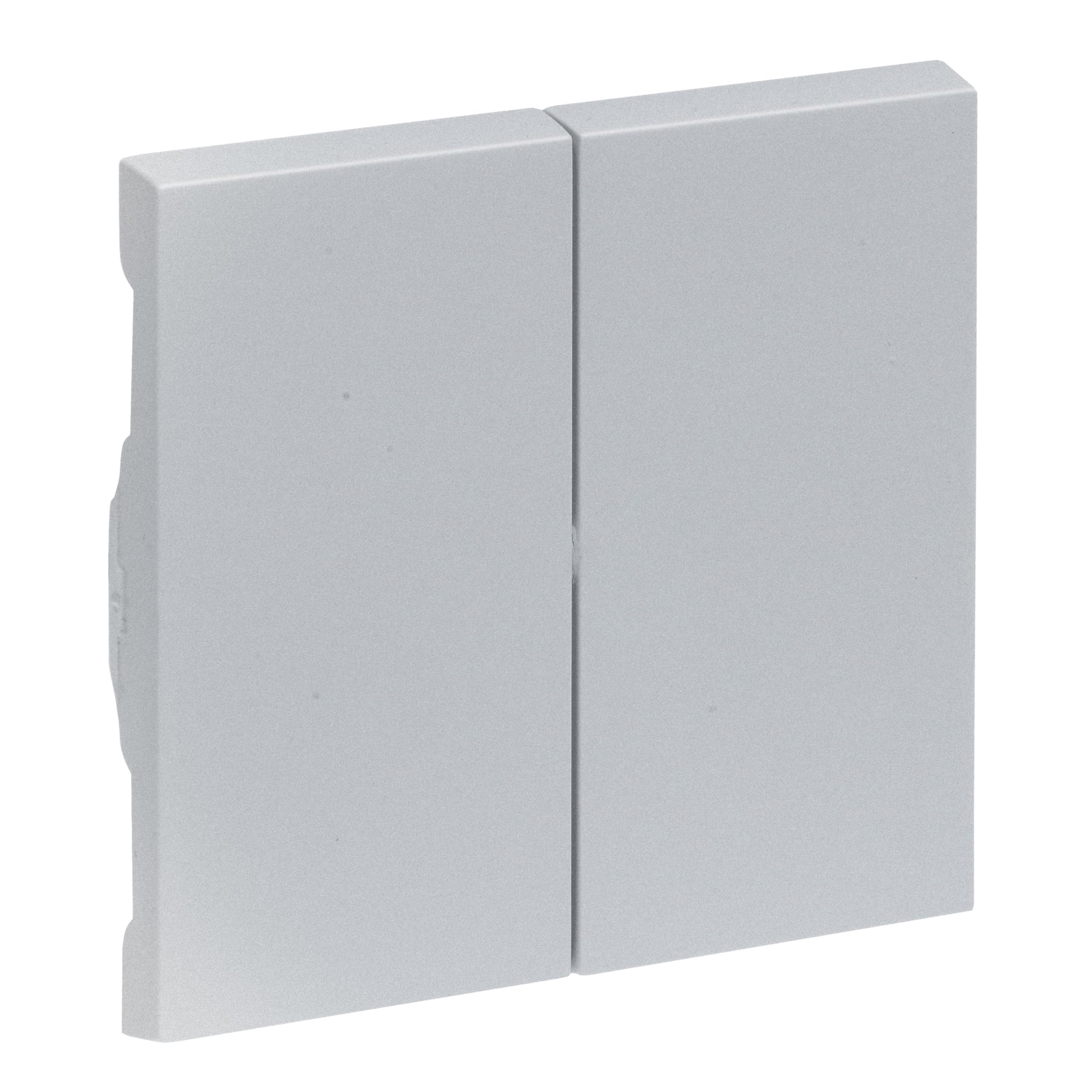 LEGRAND, Seano 765208 Series Rocker for Series Switches, Double Toggle Switch and Double Push Button, Switch Cover, Rocker Plate, Colour: Painted Aluminium