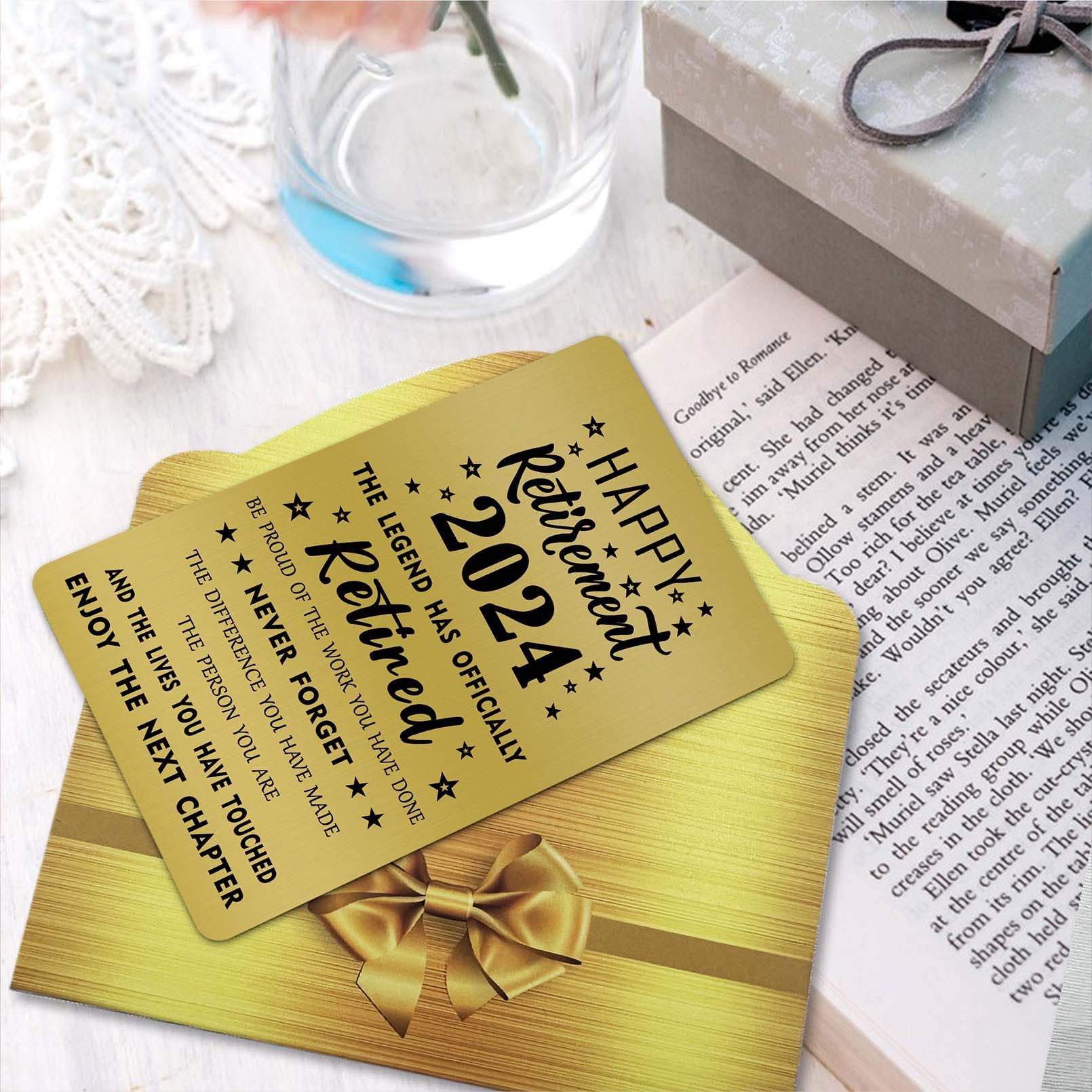Gezxin Gold Retirement Card 2026 - Men Women Retirement Card - the Legend has Retired Presents, Gold Retirement 2026, 3.35*2.13Inch - Image 3