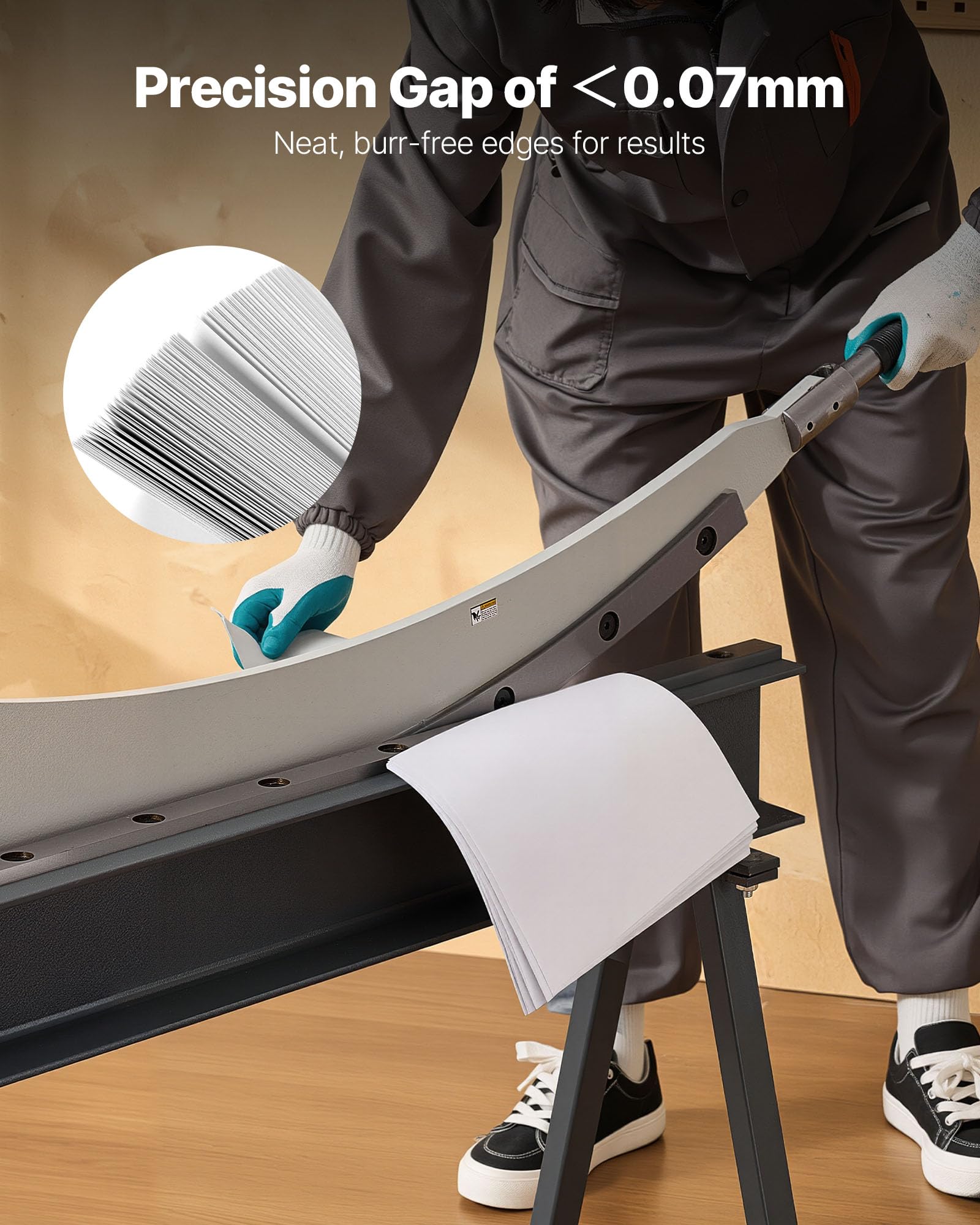 VEVOR Cisaille Guillotine, 1000 mm, Cisaille Manuelle à Tôles, en Q235, avec Support, Haute Précision, pour Découper Circuits Imprimés, Aluminium, Acier, Cuivre, Plastique, dans Ateliers à Domicile