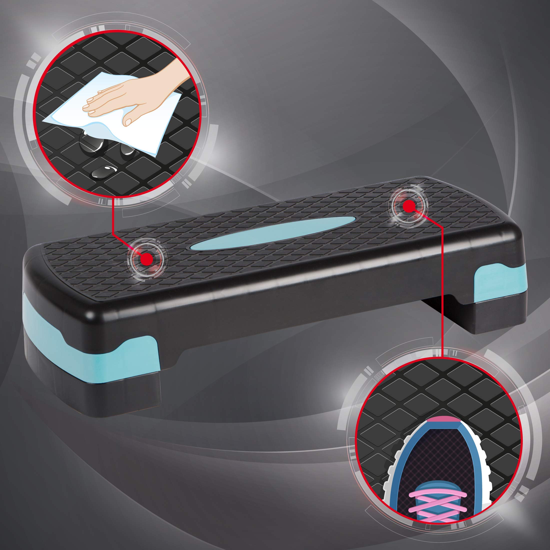 Stepper Per Aerobica Ultrasport - Pedana Fitness Regolabile 10-15cm, Antiscivolo Per Allenamento Casa - Foto 11