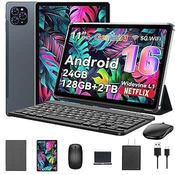Android 16 タブレット11インチ 16GB RAM 128GB ROM Android16 タブレット 11インチ16GB+128GB+2TB拡張 - メルカリ