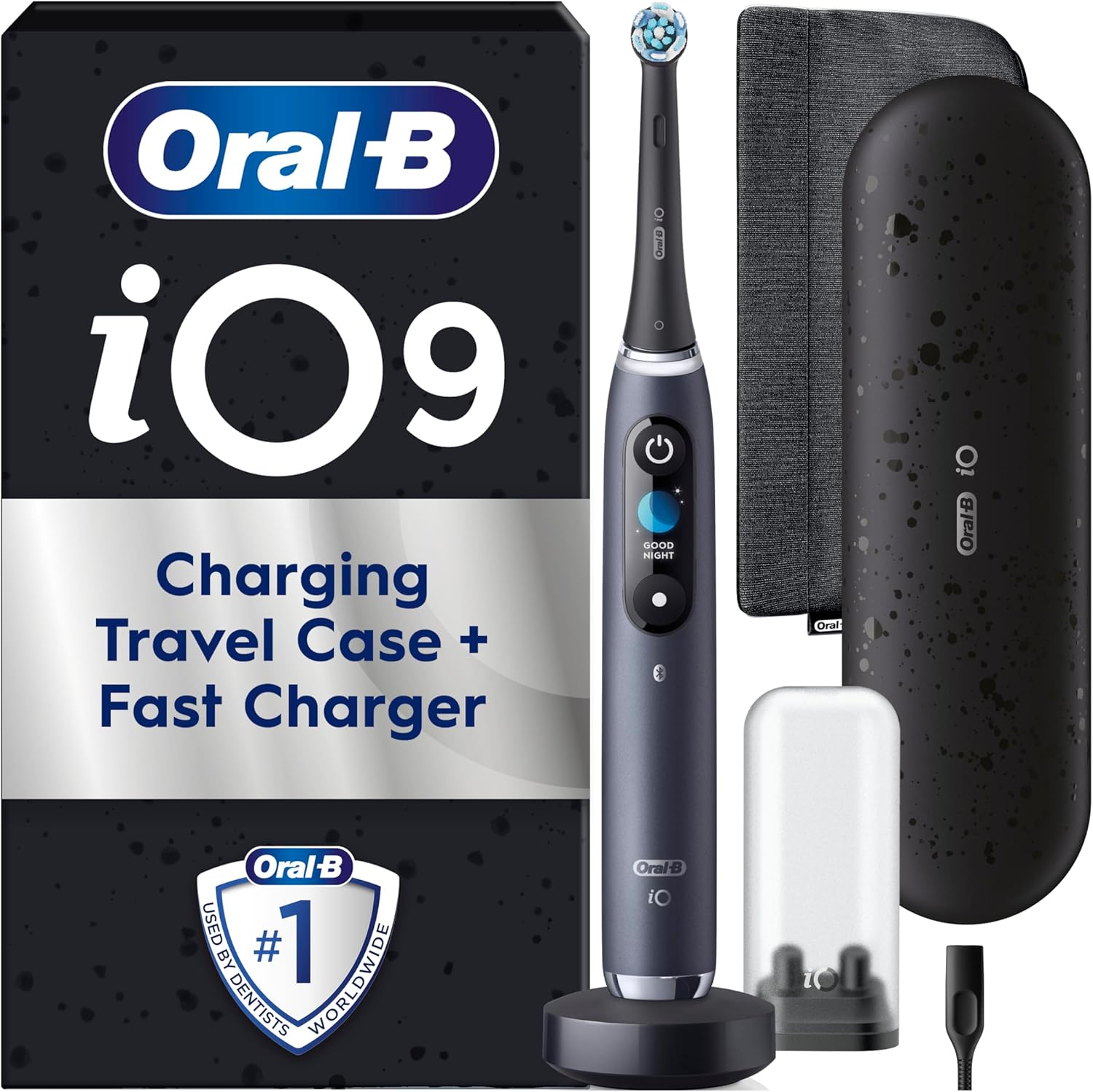 Cepillo de dientes eléctrico Oral-B iO 9 con 3 cabezales y estuche cargador de viaje por 199,89€