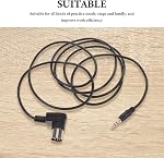 MIDI 8 Pin DIN Cable, Male to 90 Degree 3.5 Mm 1/8'' Male TRS Stereo Audio Cable with Jack Plug for Amplifier, Speaker, Mixer, MIDI Keyboard