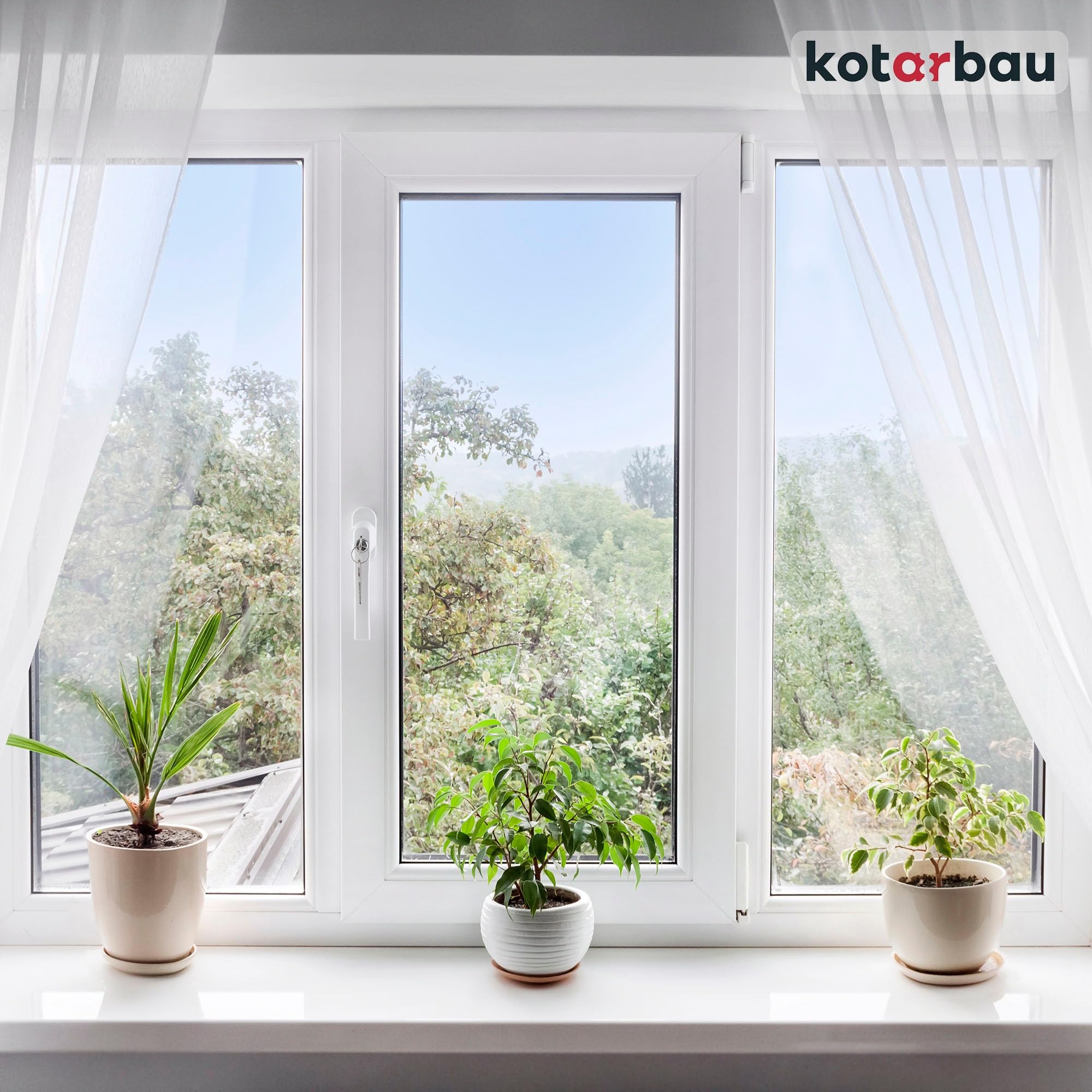 KOTARBAU® Set di 12 maniglie per finestra con serratura, in alluminio verniciato a polvere, con serratura, 35 mm, per finestre