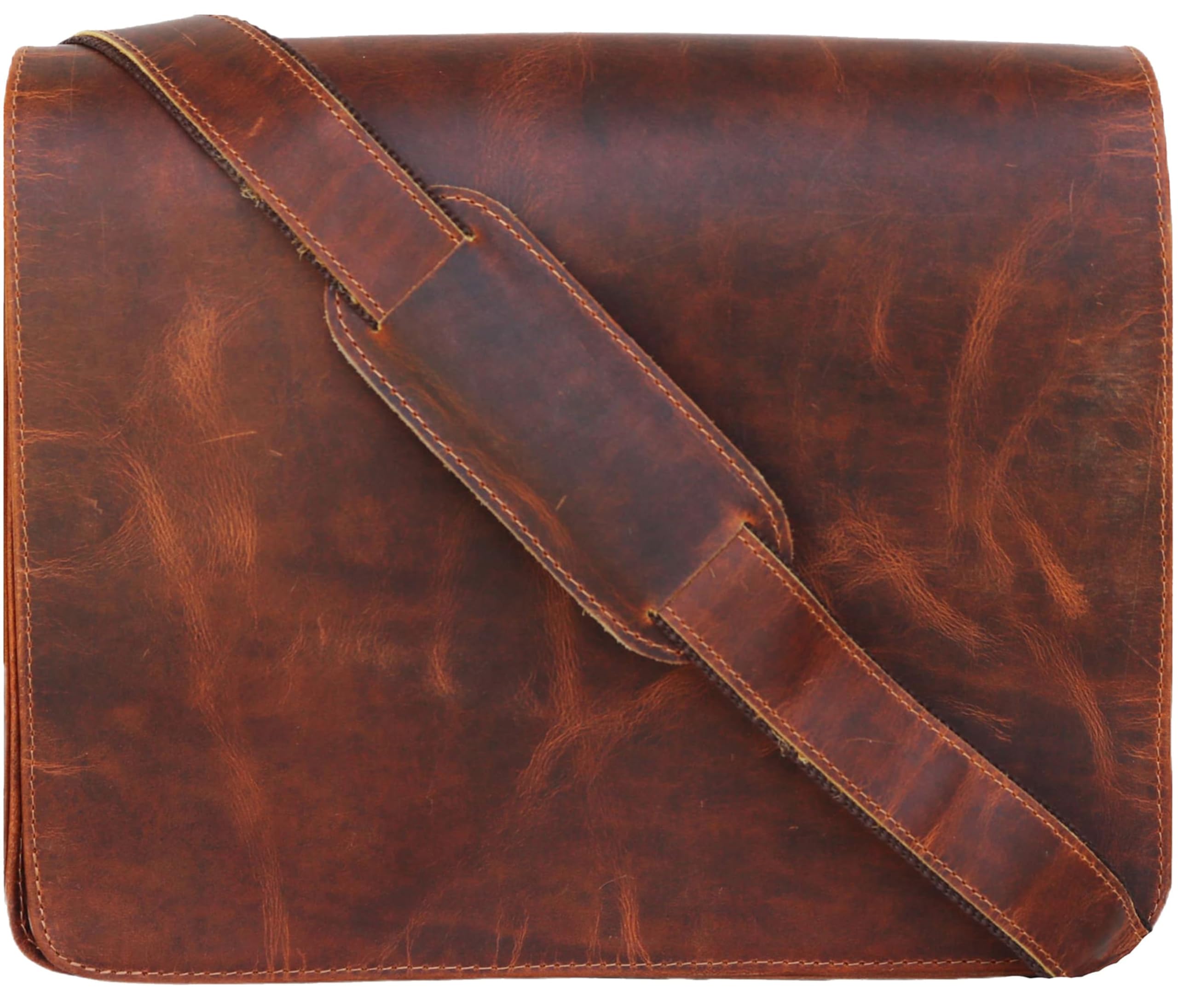Jaald Tracolla in Pelle Valigetta Borsello Sacchetto del Messaggero Borsone a Spalla per Ufficio Vintage Uomo Borsa del portatile leather Laptop briefcase Messenger bag