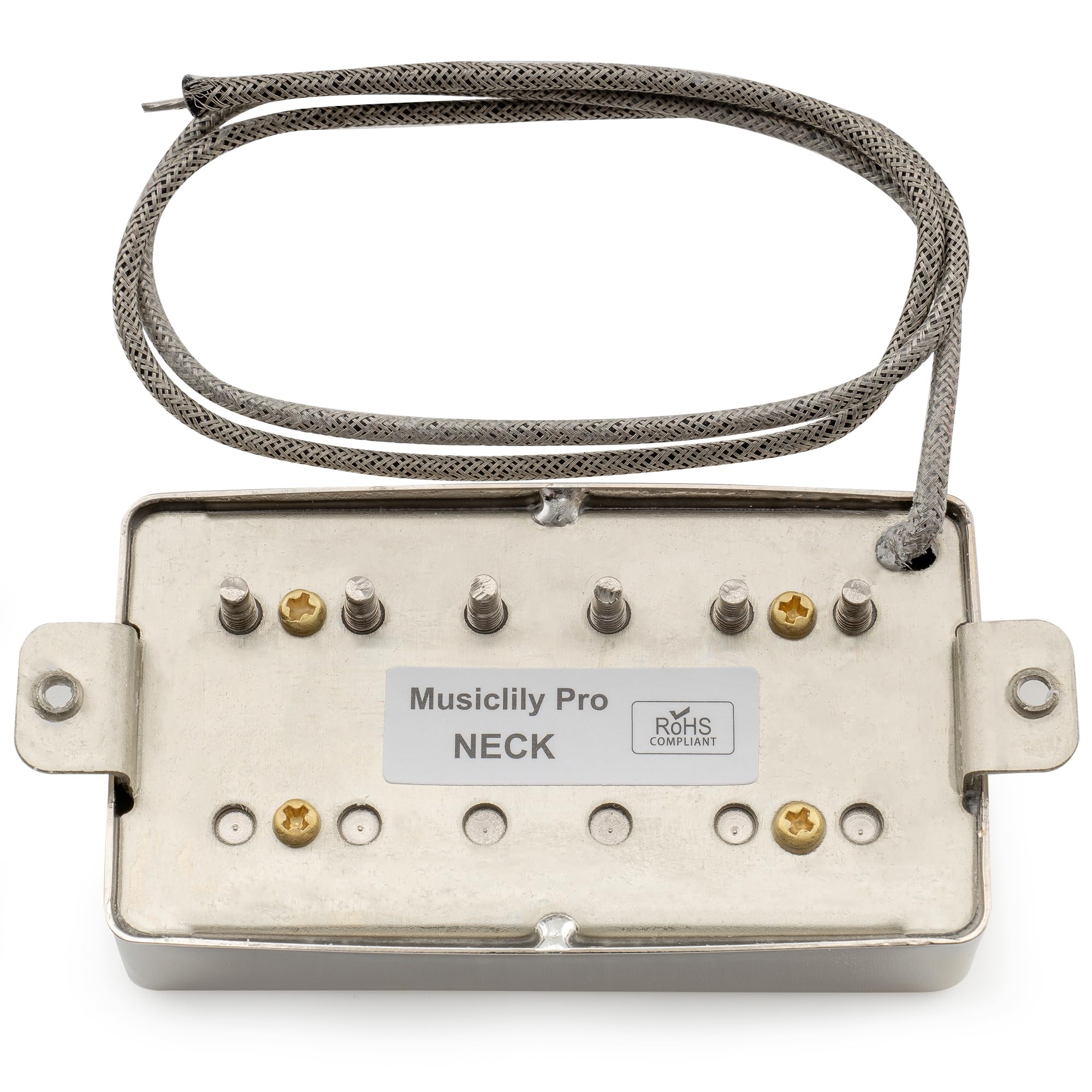 Musiclily Pro LP-OMHA Alnico 5 Humbucker Element Hals Brug Pickups Set 7,5K/ 16K voor Elektrische Gitaar, Zebra Musiclily Pro LP-OMHA Alnico 5 Humbucker Element Hals Brug Pickups Set 7,5K/ 16K voor Elektrische Gitaar, Zebra