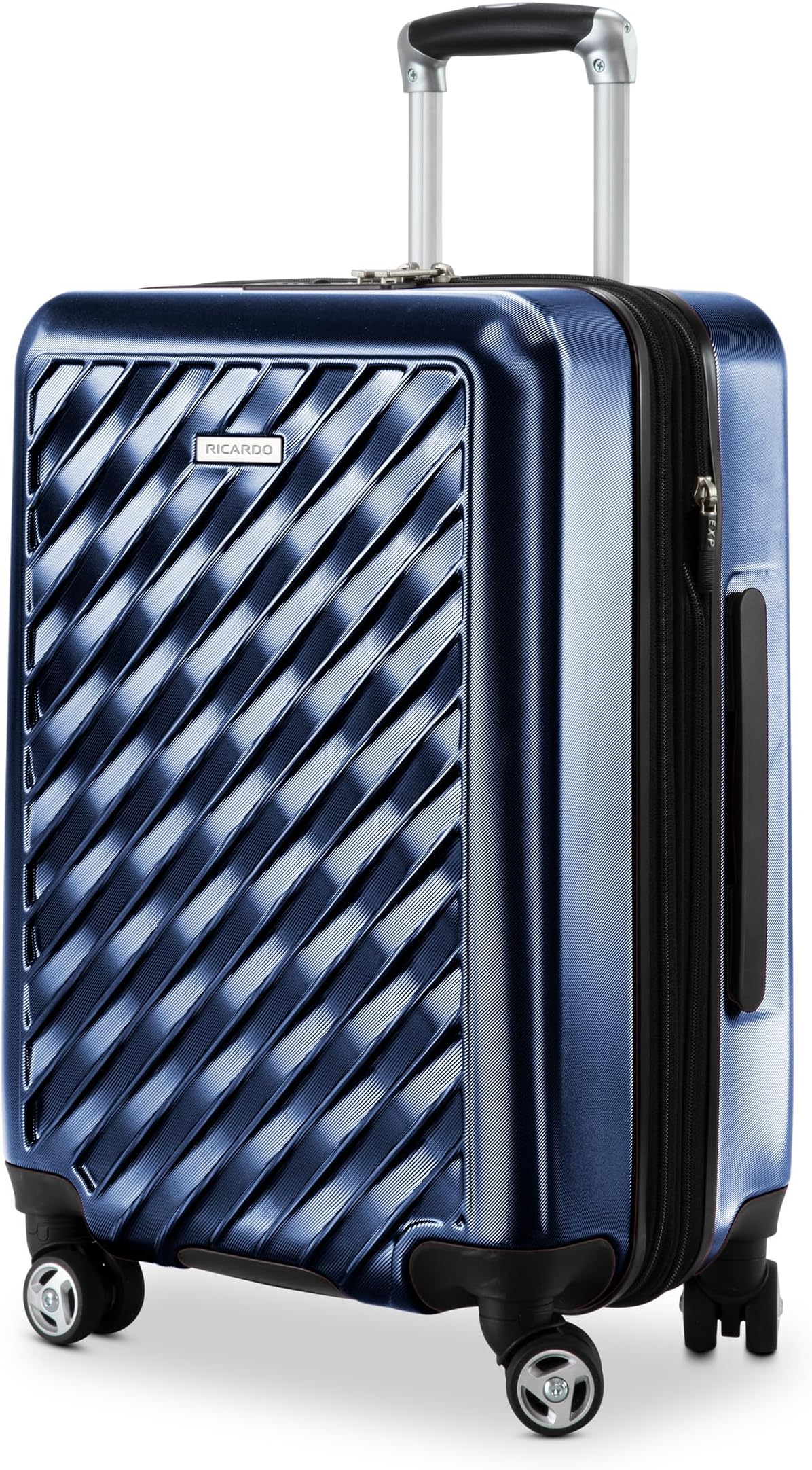 Melrose Hardside Expandable Luggage with Lightweight Construction for Smooth Traveling, Stylish, Durable, and Spacious, Men and Women, Prussian Blue, Check-In Medium 25-Inch