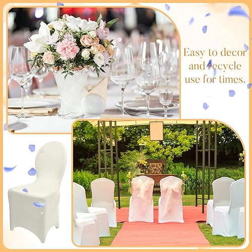 Miniatura 5 de 60 fundas para sillas de boda, fundas de elastano para sillas, fundas de poliéster y elastano, plegables para bodas, banquetes, celebraciones,