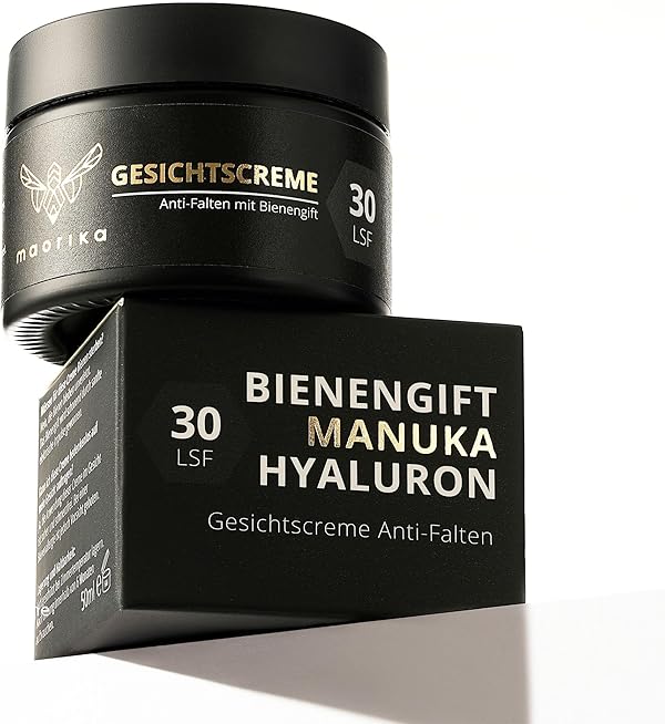 maorika - Gesichtscreme mit Bienengift, Hyaluron und Manuka - Antiaging mit LSF30 - Anti-Falten Skincare für ein straffes Hautbild