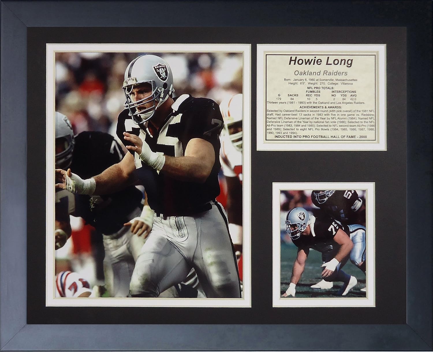 Legends Never Die "Howie Long Home Framed Photo Collage, 11 x 14-Inch, (11633U)