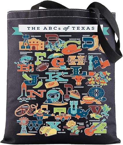 Miniatura 8 de BWWKTOP Bolsa de viaje del estado de Texas, recuerdos y regalos de Texas, bolsa de comestibles reutilizable para viajes