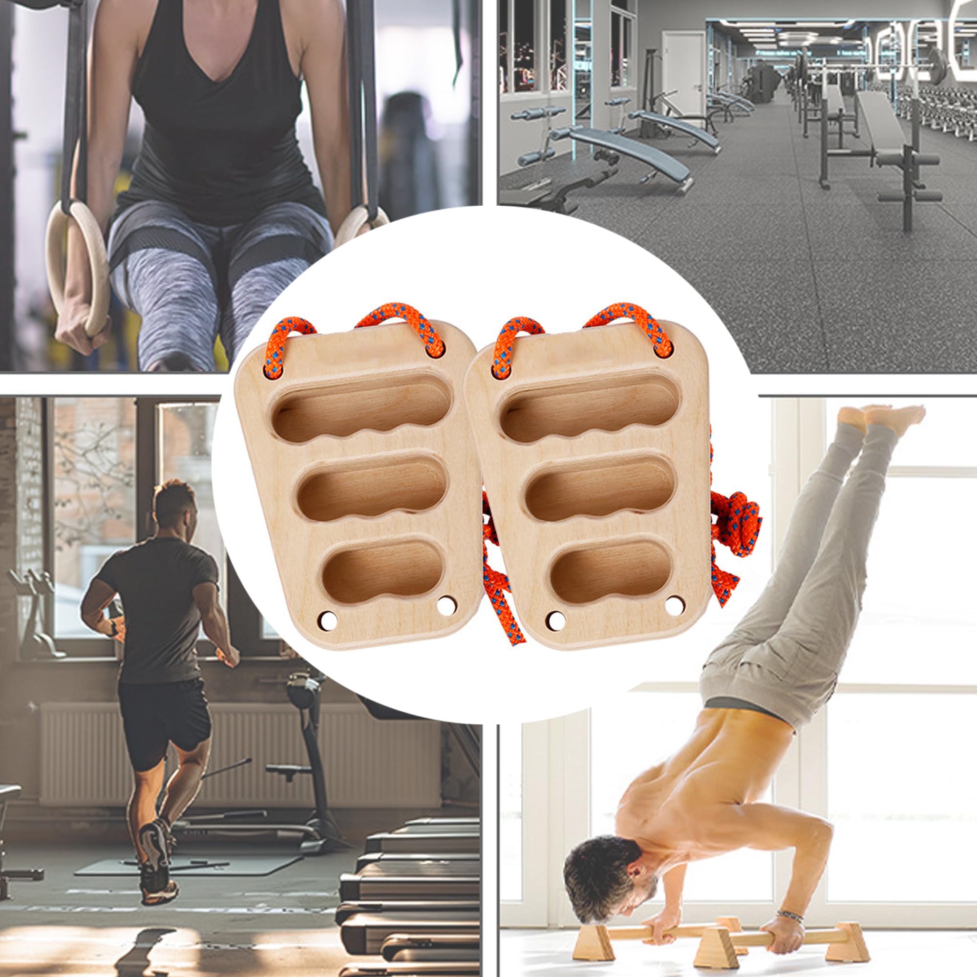 2PCS Climbing Hanging Board, Tablas De Entrenamientos para Agarres De Escalada, Aumenta Tu Fuerza y Resistencia En Los Dedos, Hangboard De Entrenamiento Portátil para Escalada