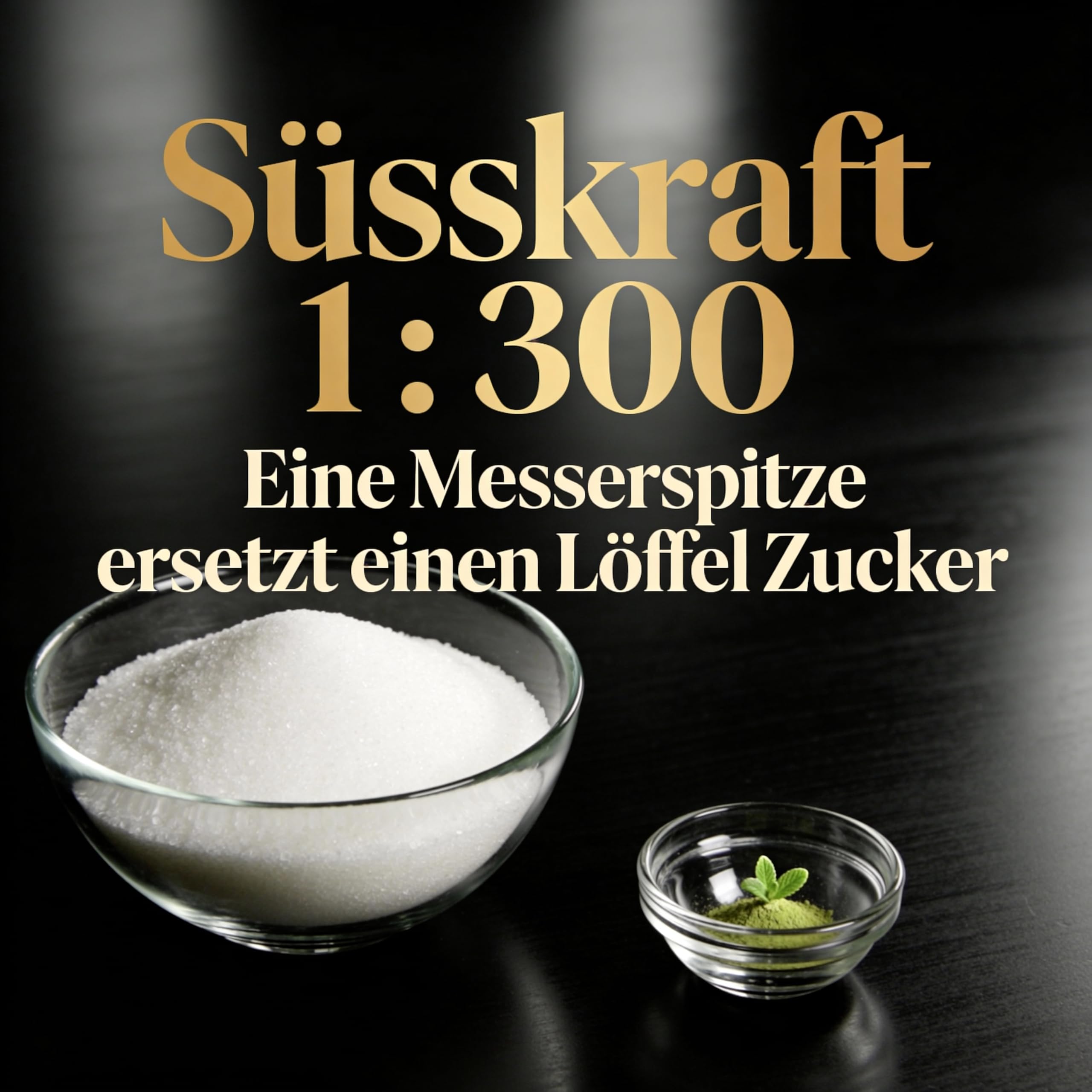 Polvere di Stevia - Dolcificante Naturale 100% da Foglie di Stevia | Alta Resa 1:300 | Alternativa Vegetale Senza Zucchero | Ideale per Tè, Caffè, Dolci, Bevande e Dessert (200 g)