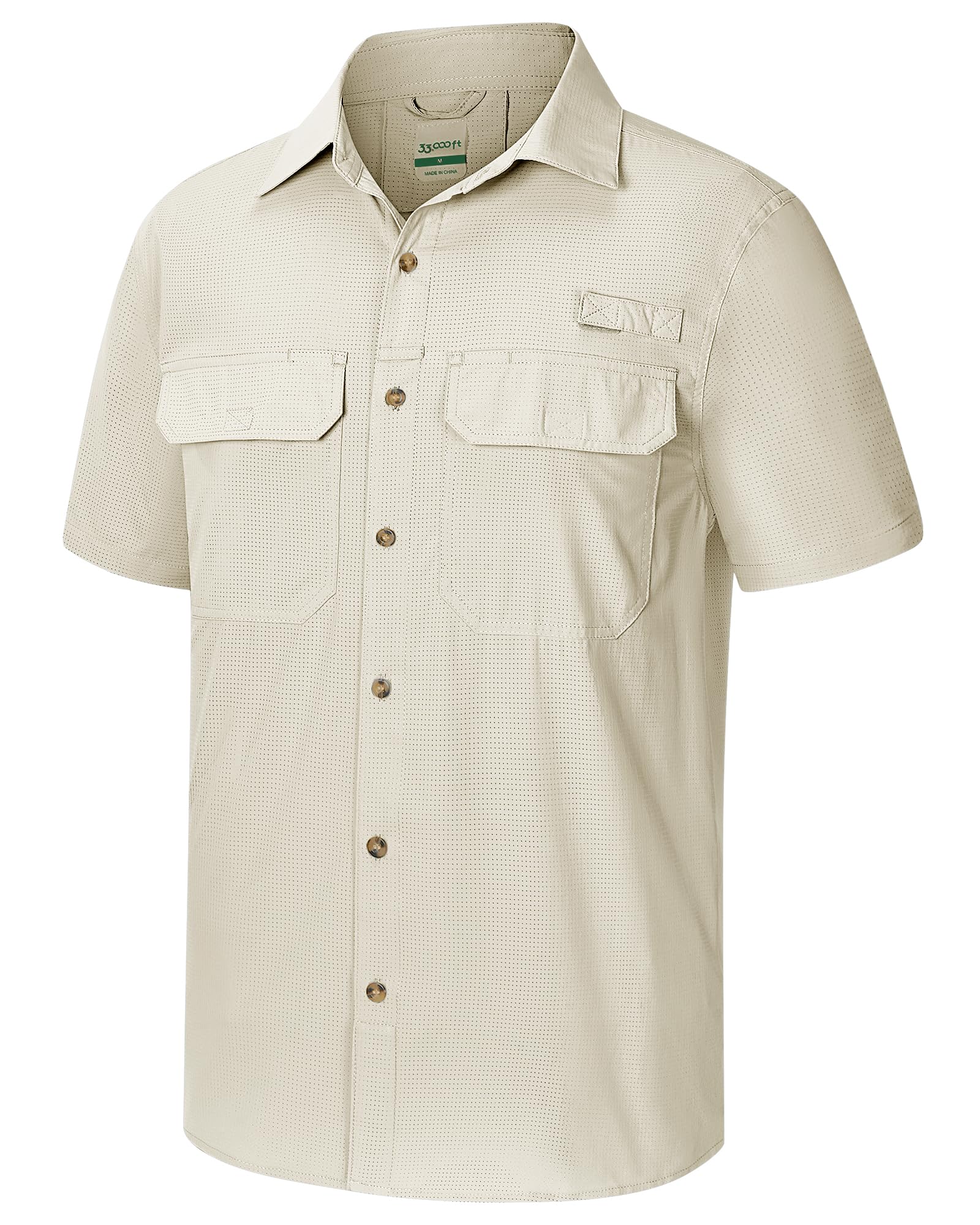 33,000ft Men's UPF 50+ UV Short Sleeve Sun Protection Shirt