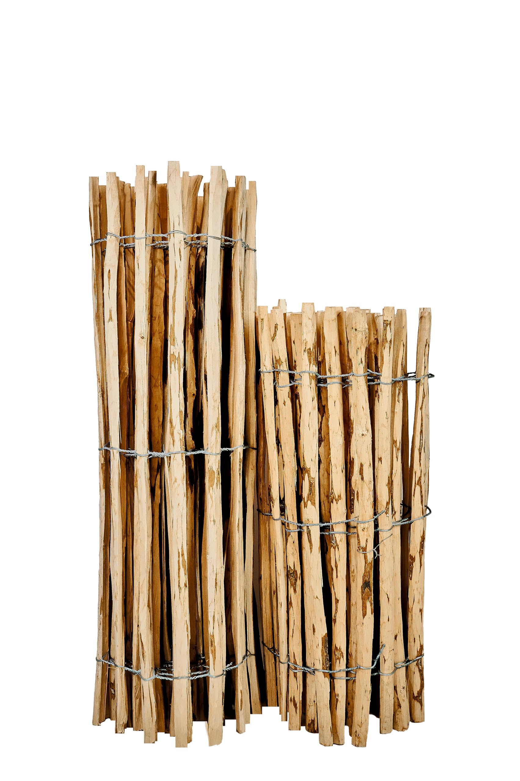 Clôture Ganivelle en Bois de Noisetier 120x500 cm - Distance entre lattes 3-5 cm - Clôture de Jardin Rustique, Brise-vue Naturel - Support pour Plantes Grimpantes