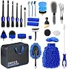 29Pcs Car Cleaning Kit, Car Detailing Kit, Car Washing Kit Interior & Exterior With Car Wash Mitt, Storage Bag, for Rims, Exteriors, Interiors, Vents & Dashboards, Car Care Gift Set
