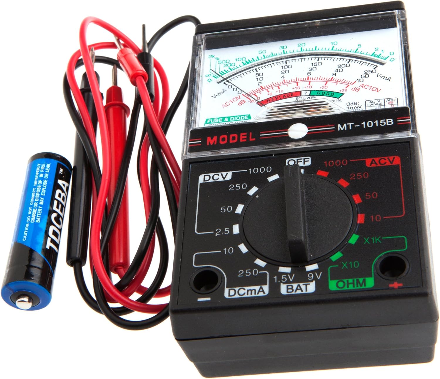 Forney 57301 Multi-Tester, 5-Function Volt Ohmmeter, Pocket Size