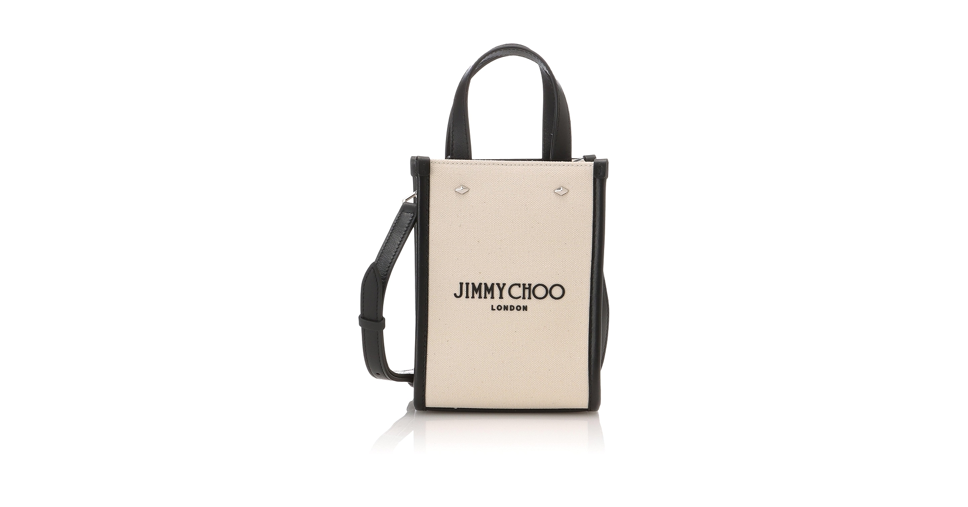 トートバッグ JIMMY CHOO Women Bags N S TOTE M CZM NATURAL BLACK SILVER Wh Jimmy Choo Casual, Natural/Black/Silver: Handbags: Amazon.com