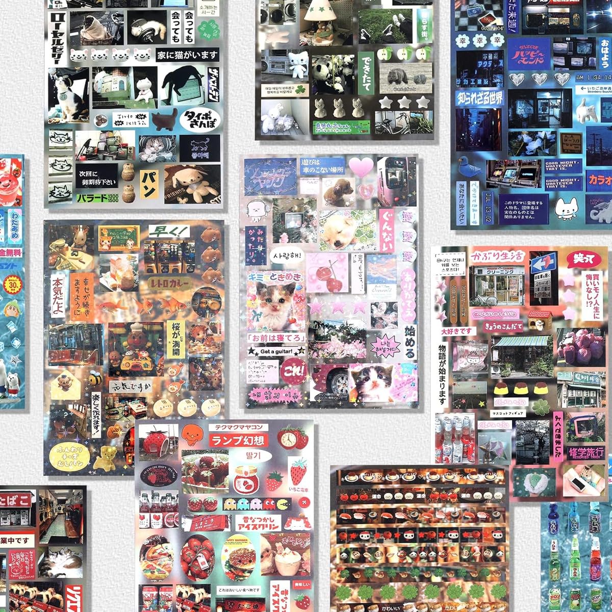 OFIFO® 30-Page Japanese Sticker Book with 990+ Retro Comic-Style