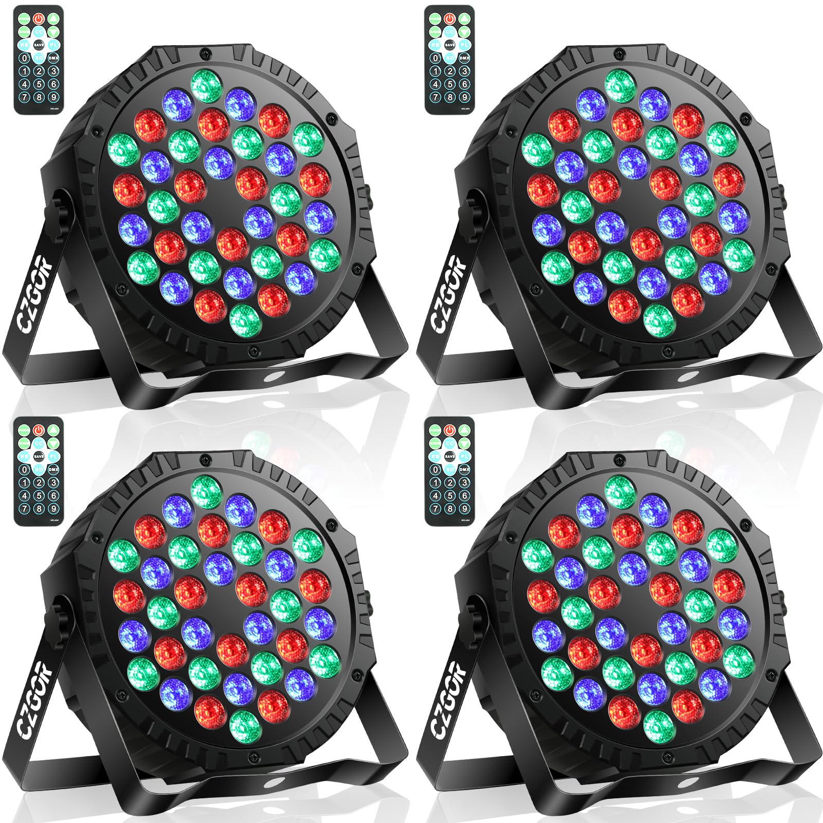 Amazon.com: LED Stage Lights 4Pack - Czgor 36W RGB DJ Par Lights